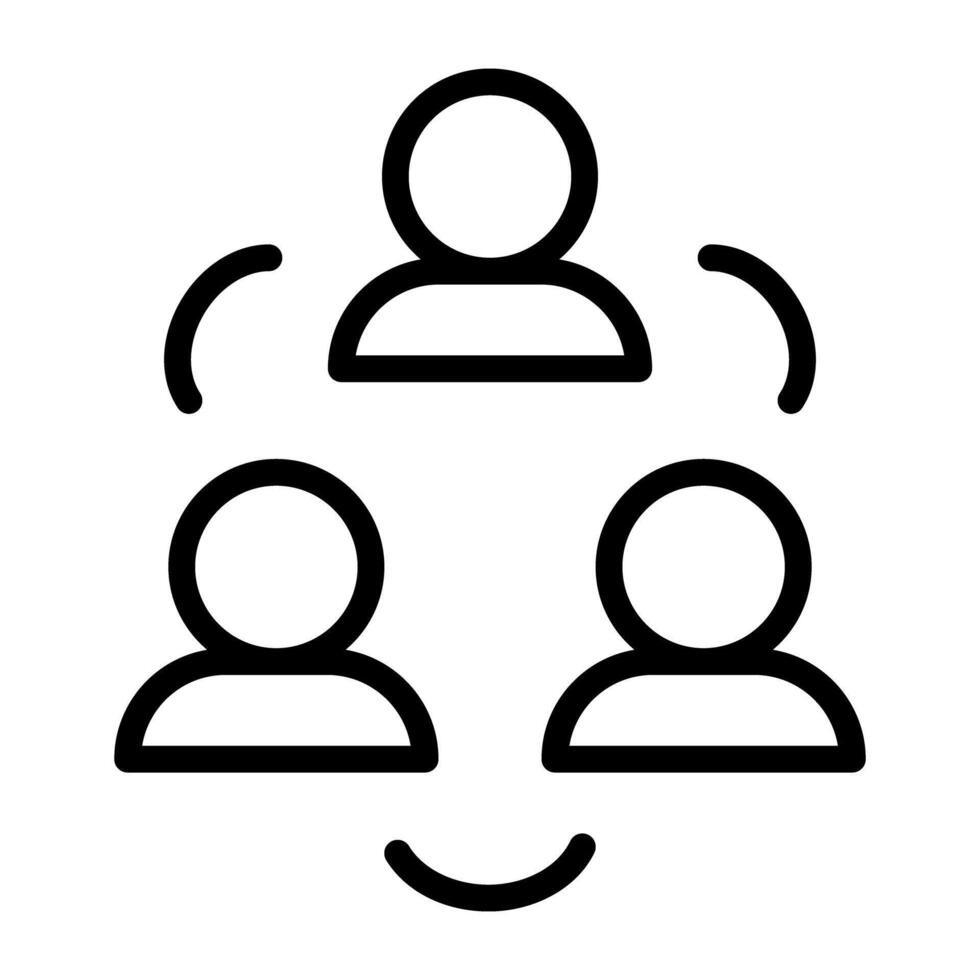 A linear design, icon of team network vector