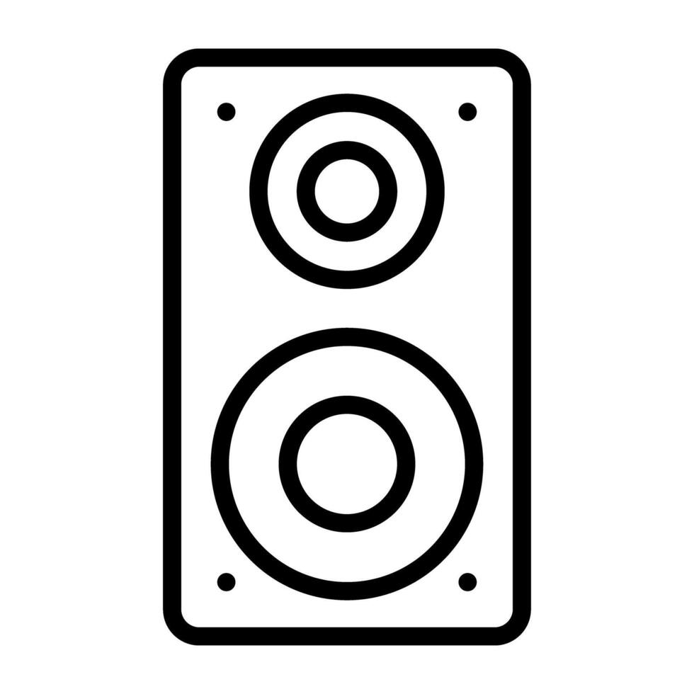 A outline design, icon of sound system vector
