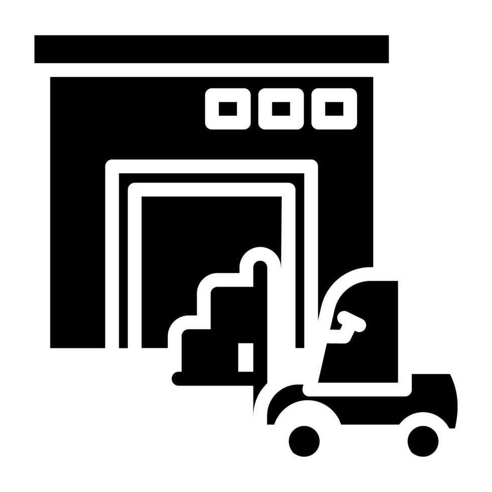 Parcels on pallet showcasing forklift truck icon vector