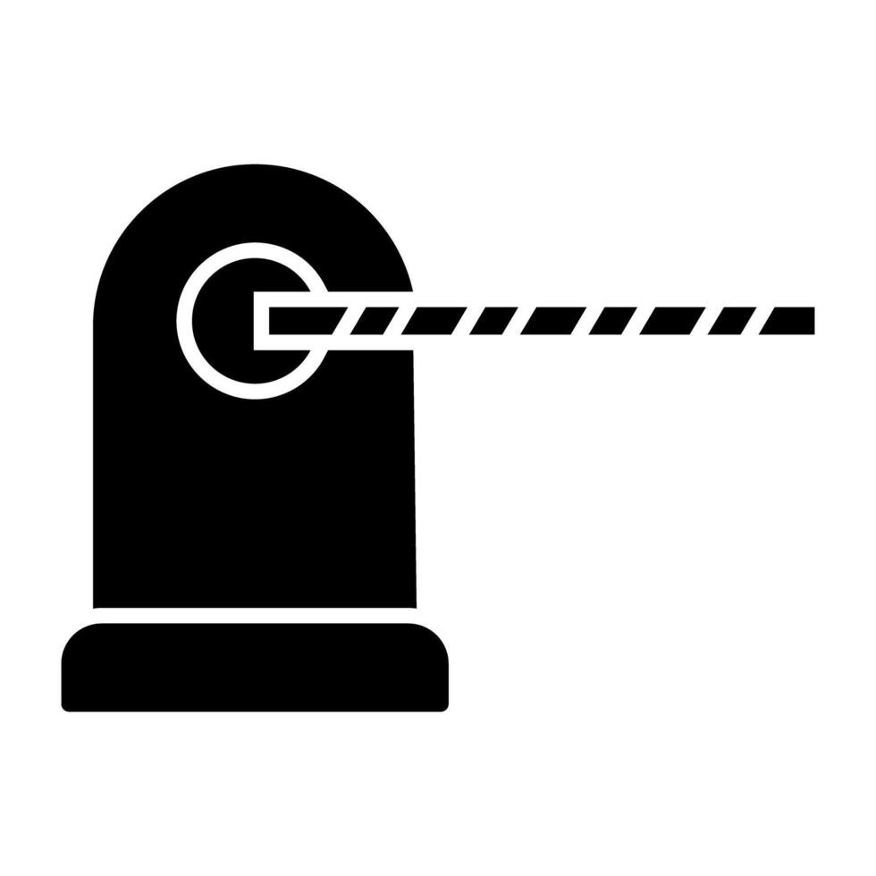 A road hurdle for checking purpose, check post icon vector