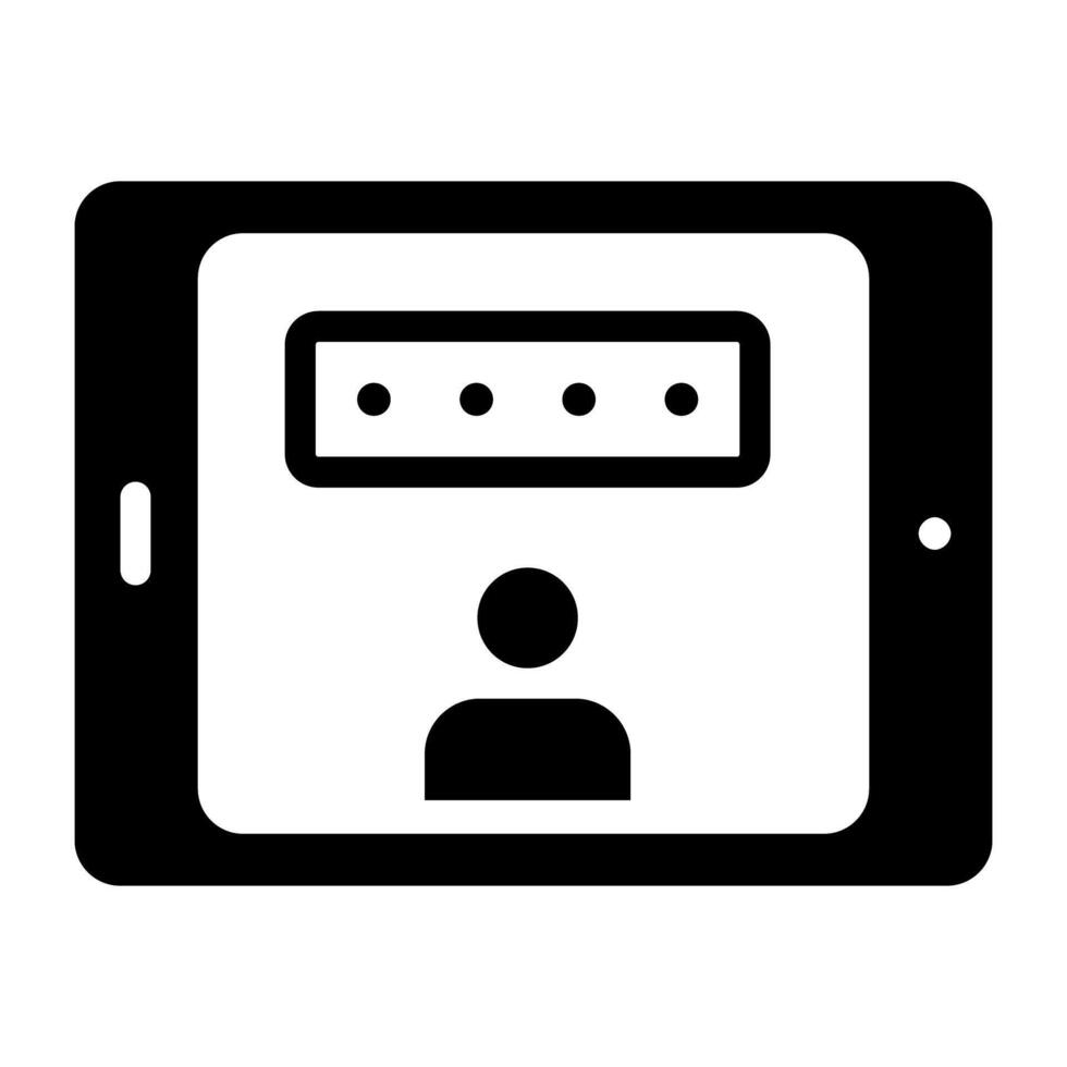 A perfect design icon of mobile login vector