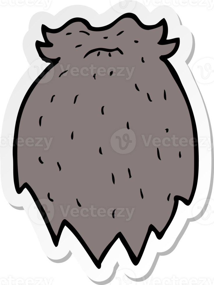 sticker of a cartoon fake beard png