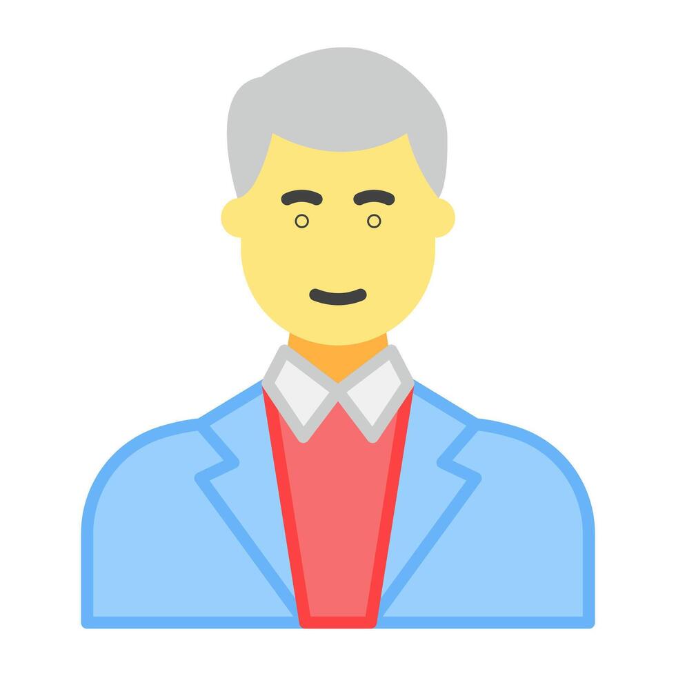 A flat design, icon of business person vector