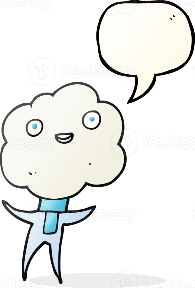 cute cloud head creature png