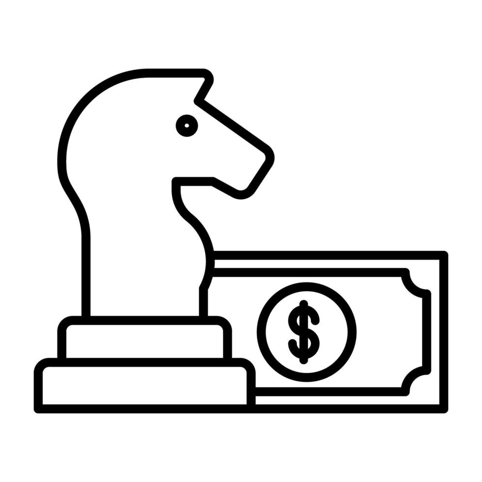 A linear design, icon of financial strategy vector
