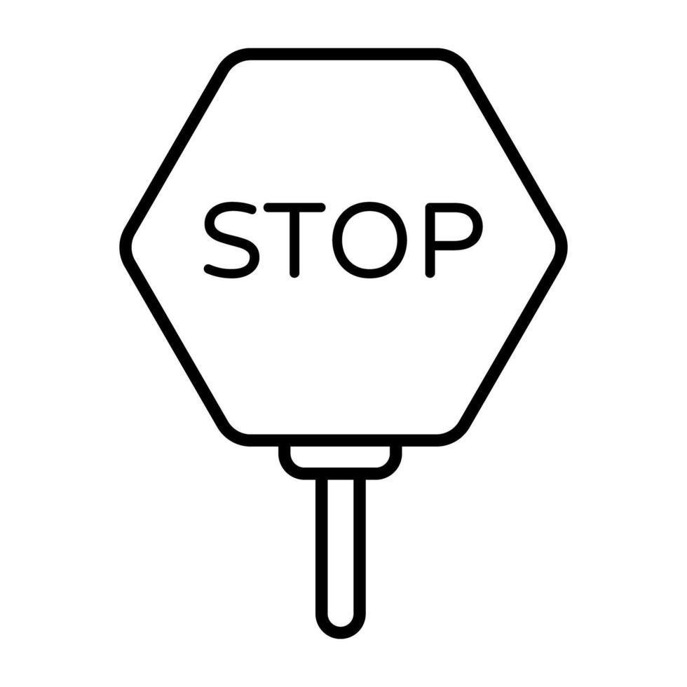 A premium download icon of stop board vector