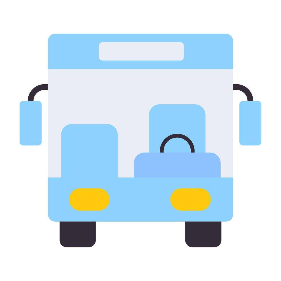 Bus vector icon in doodle design