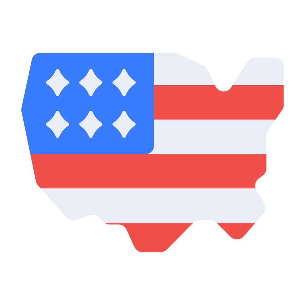 An icon design of us flaglet vector