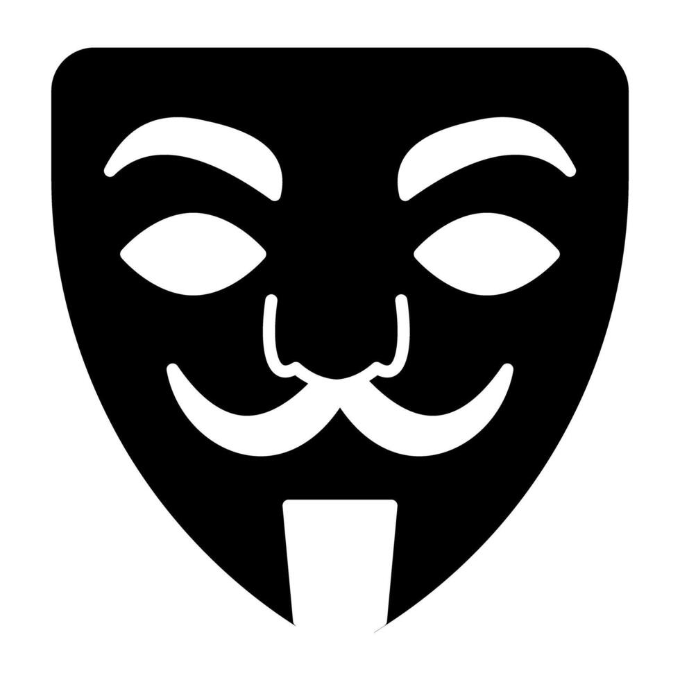A creative design icon of hacker mask vector