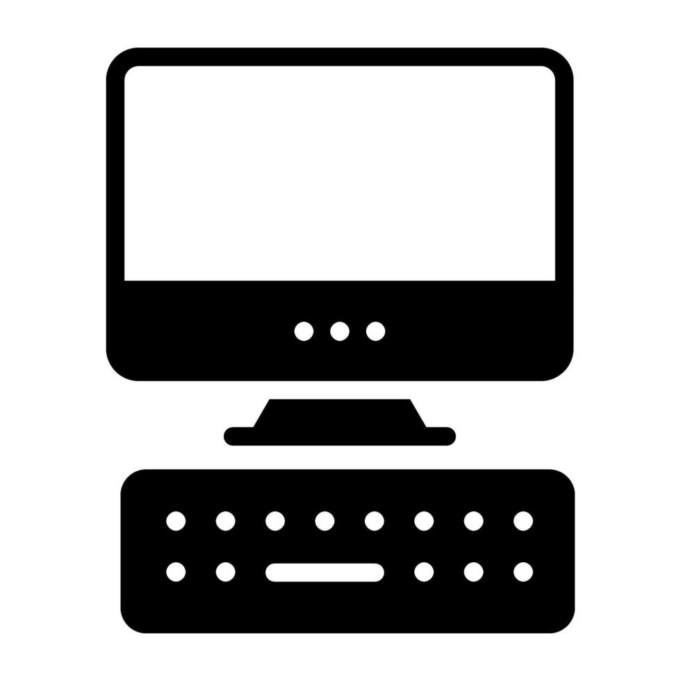 A trendy design of computer icon vector