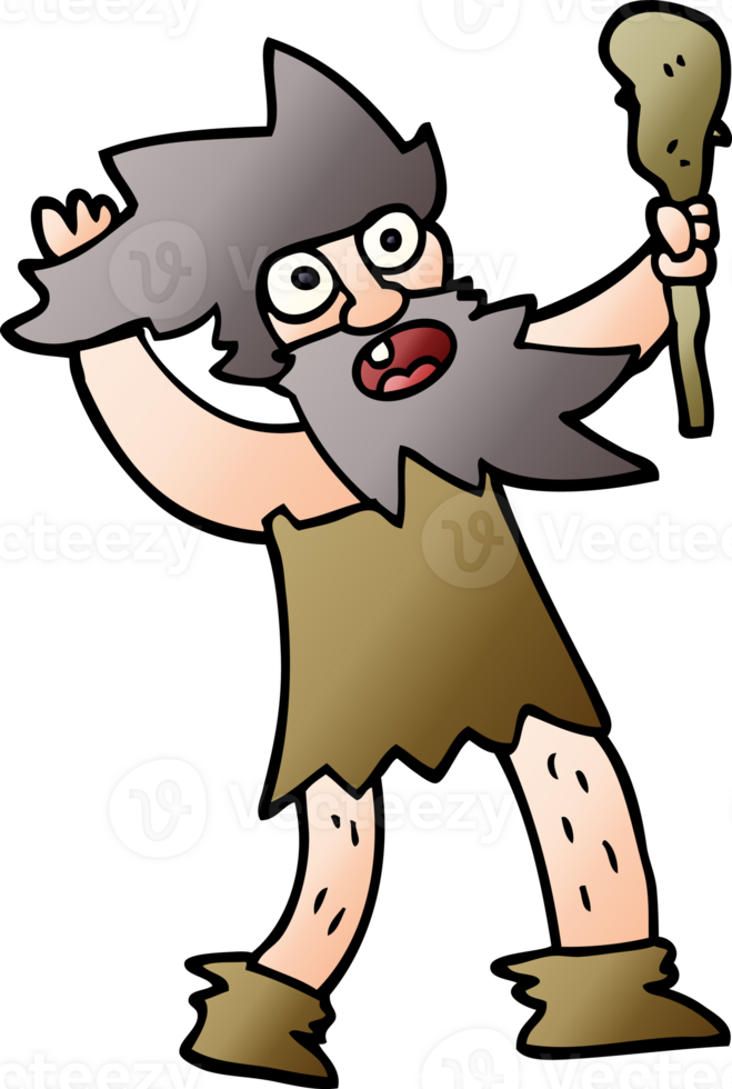 cartoon doodle crazy caveman png