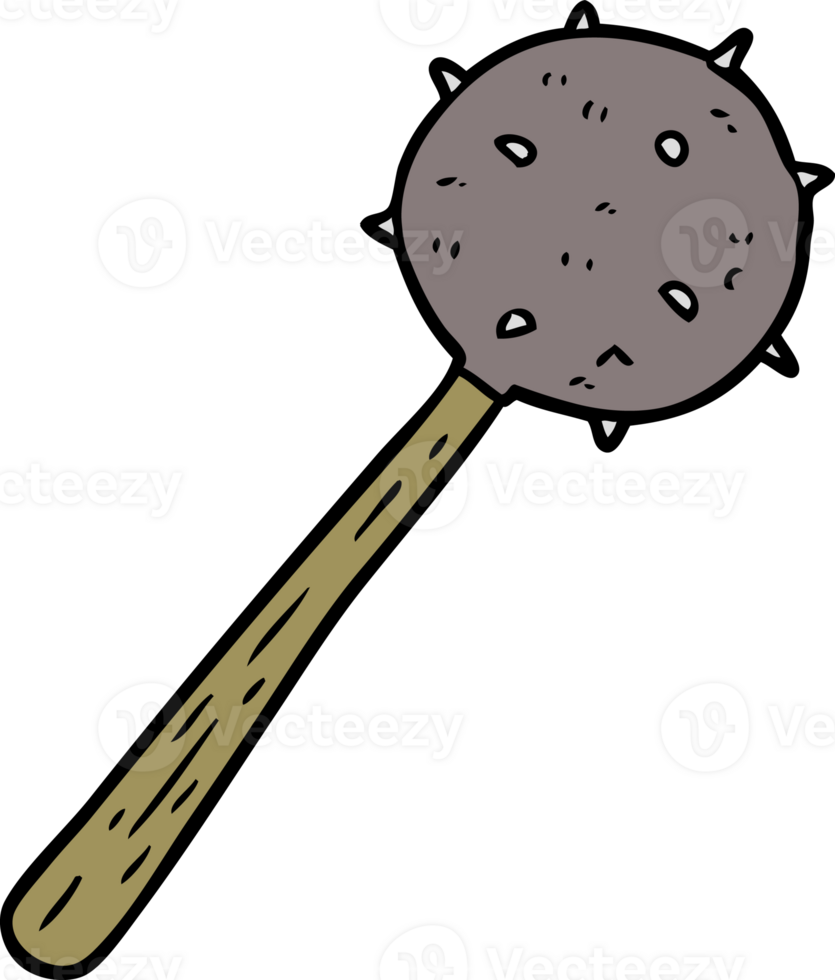 cartoon medieval mace weapon png