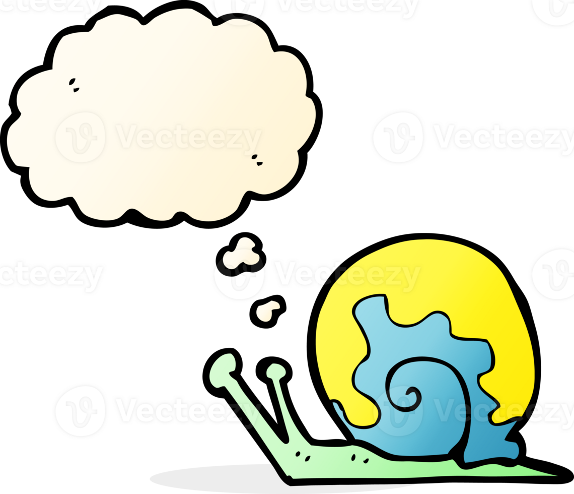 cartoon snail with thought bubble png