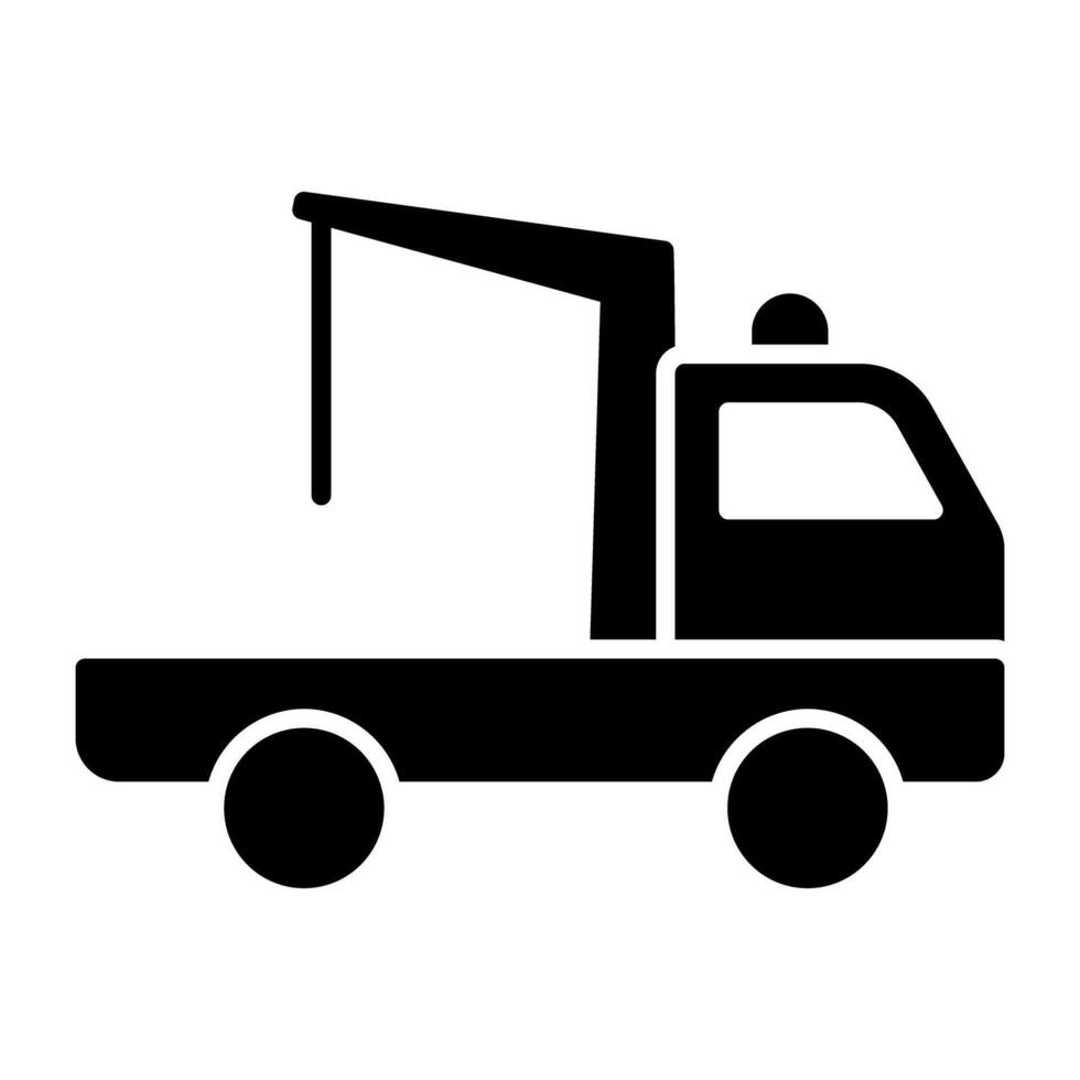 Editable design icon of crane truck vector
