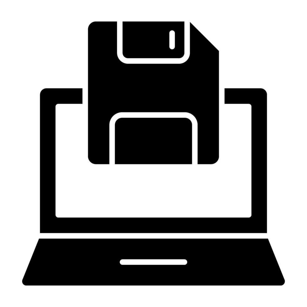 A trendy design icon of online floppy vector