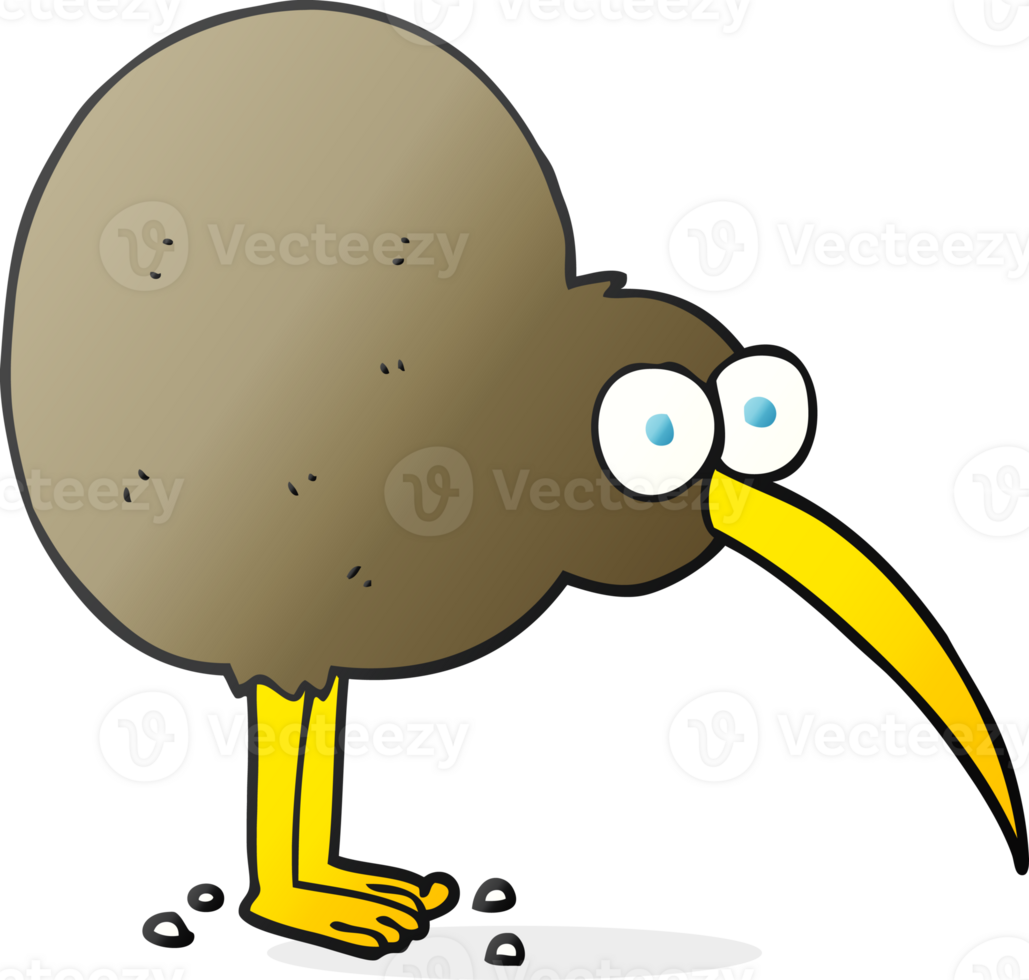 hand drawn cartoon kiwi png