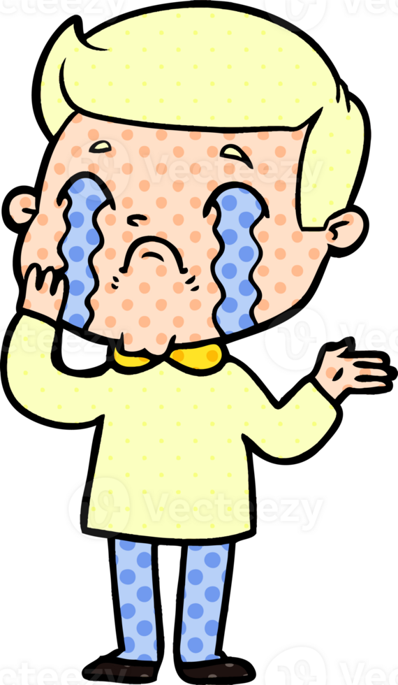 cartoon man crying png