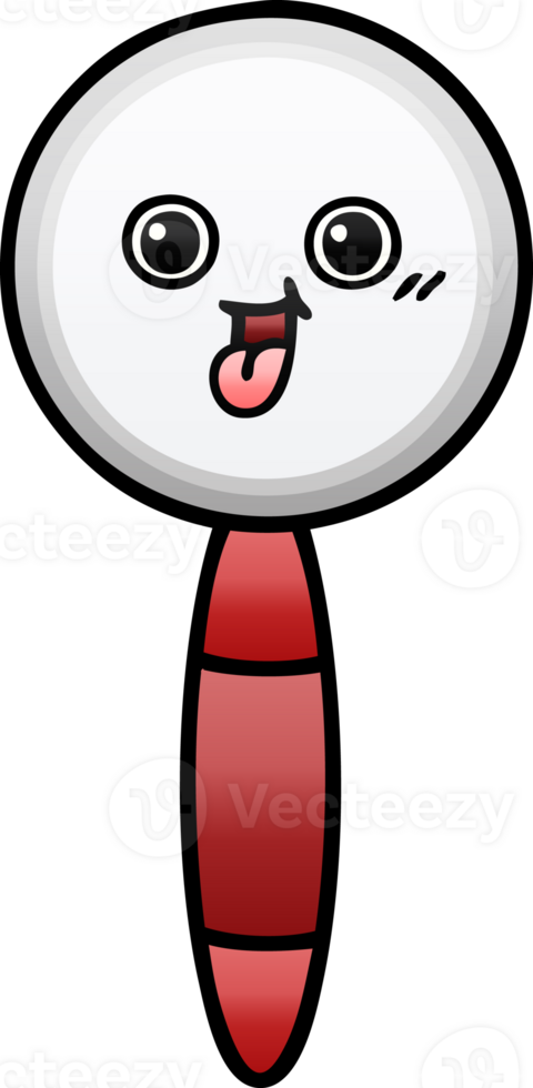 gradient shaded cartoon of a magnifying glass png