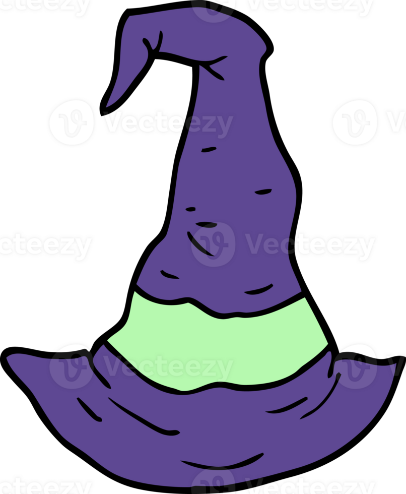 cartoon doodle witch hat png