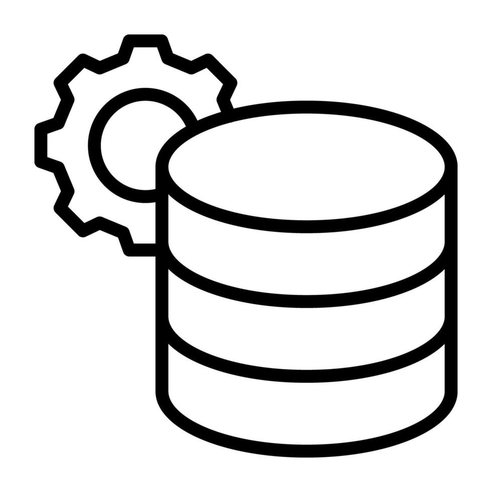 A linear design, icon of database setting vector