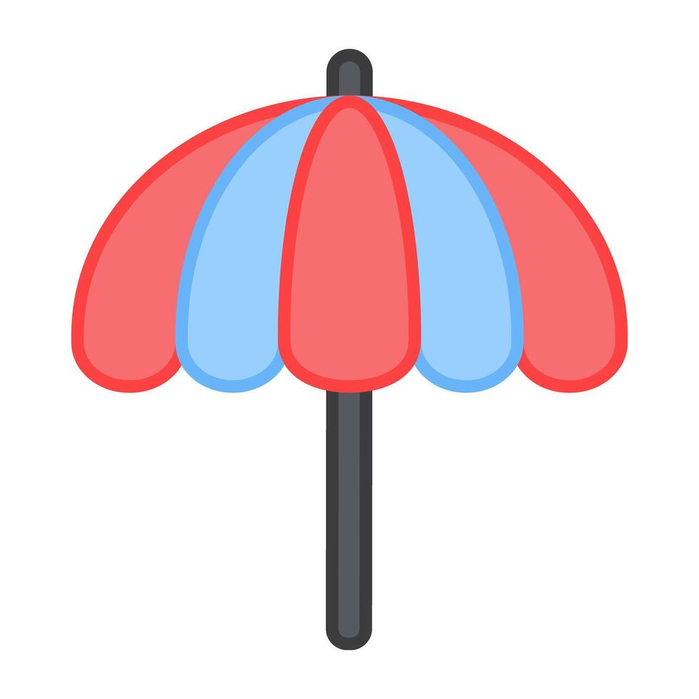 A sunshade gadget, icon of umbrella vector