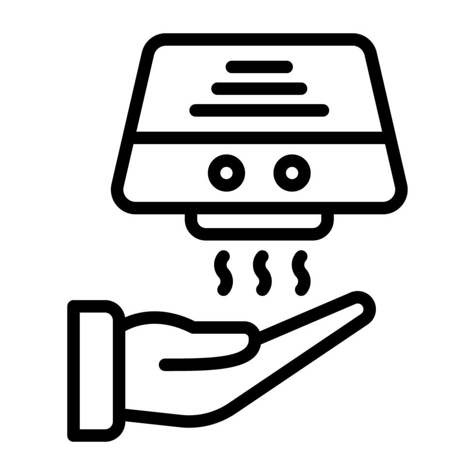 A outline design, icon of hand dryer vector