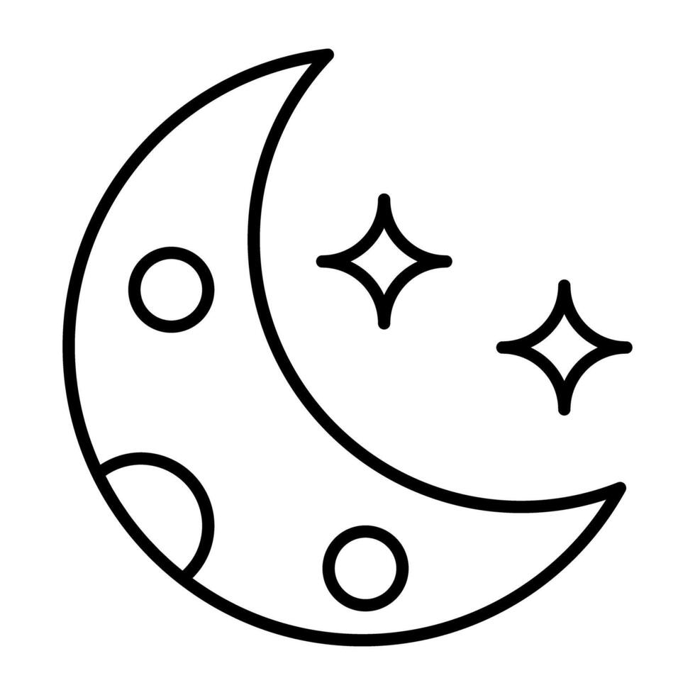 A glyph design, icon of moon vector