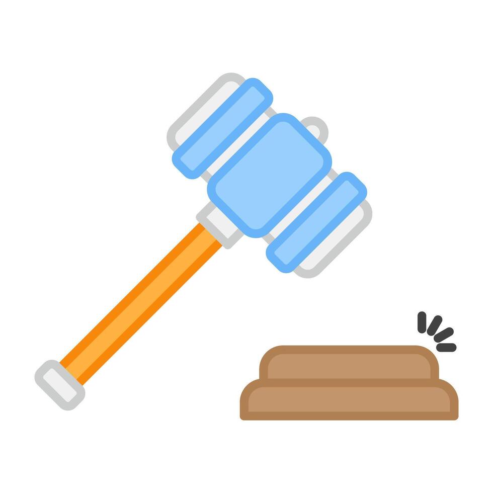 A flat design, icon of auction vector
