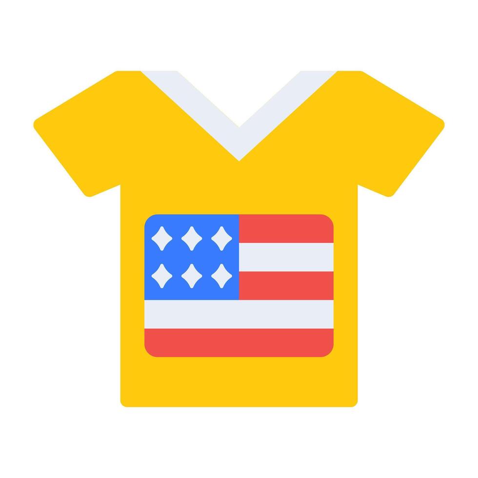 Modern style icon of us shirt vector