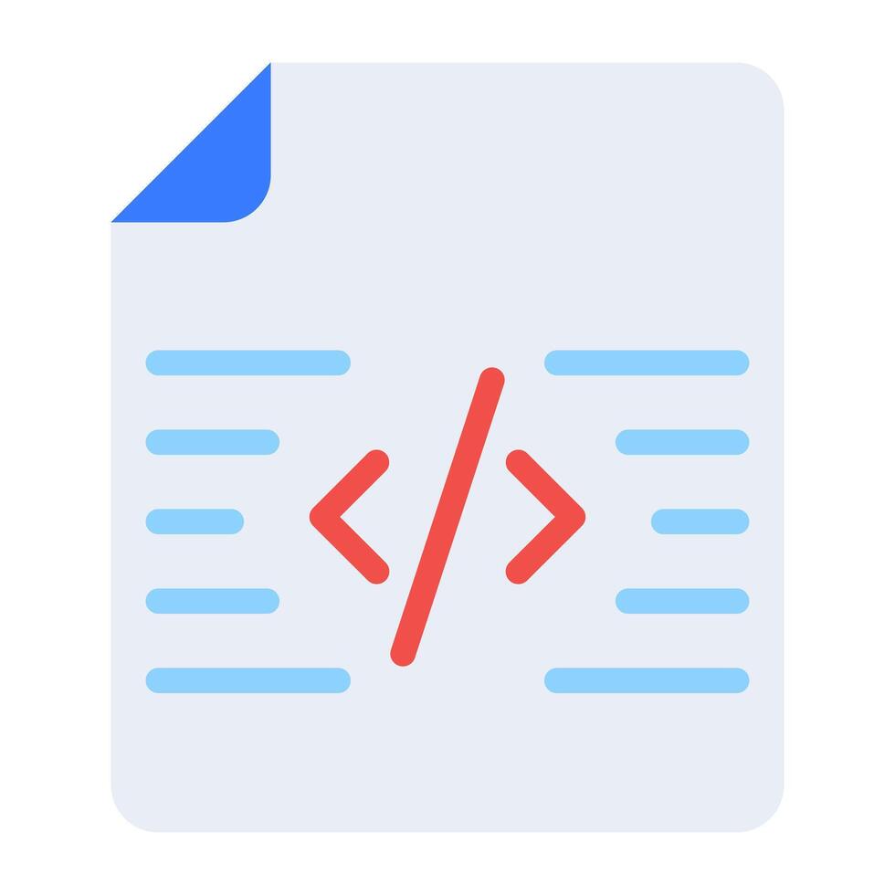 A flat design, icon of programing file 40201750 Vector Art at Vecteezy