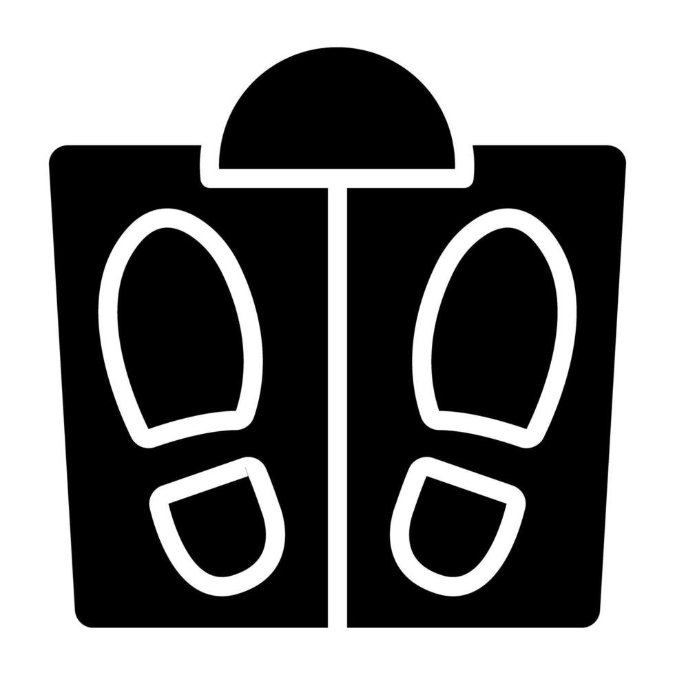 Solid design of weight scale icon vector