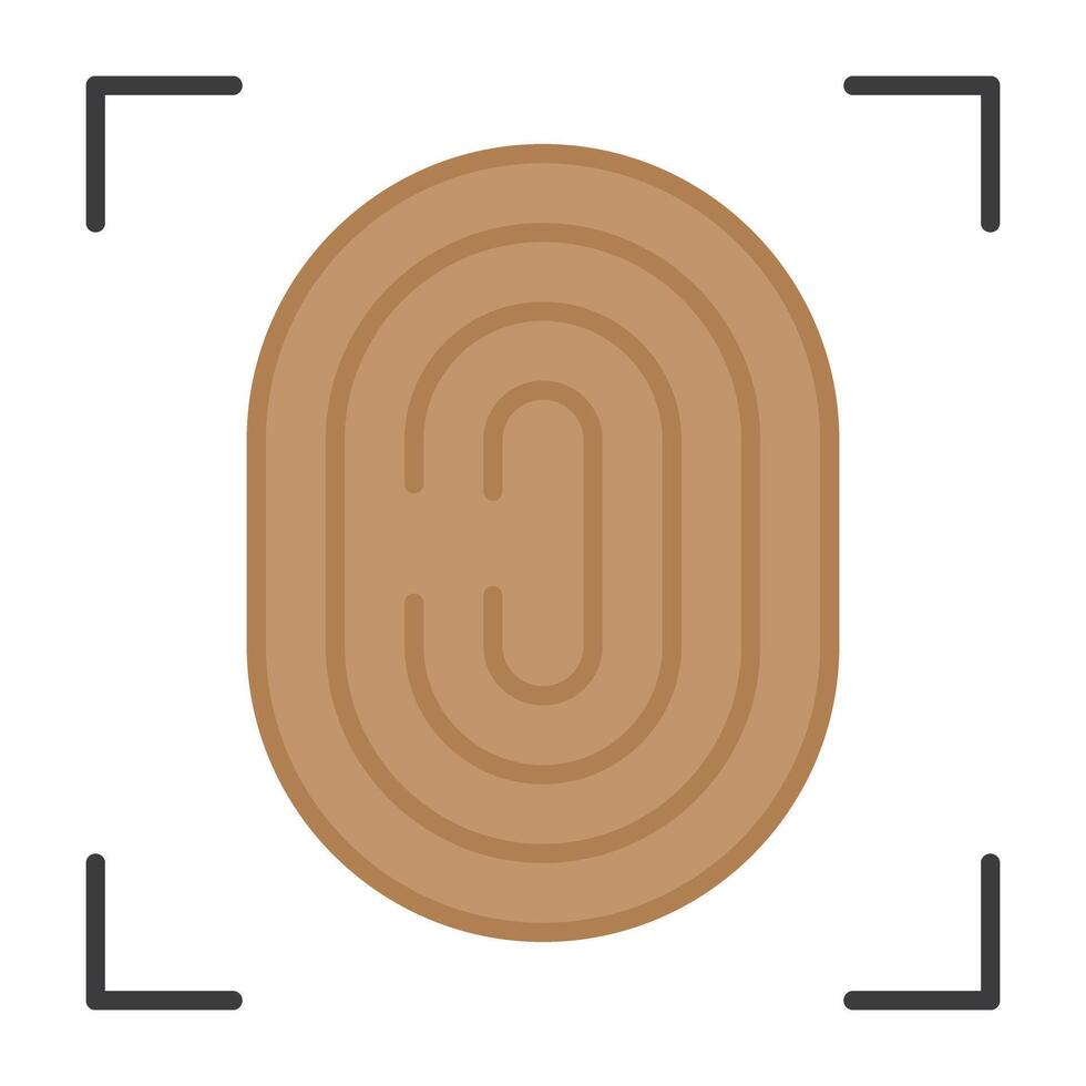 A modern design icon of fingerprint scanning vector