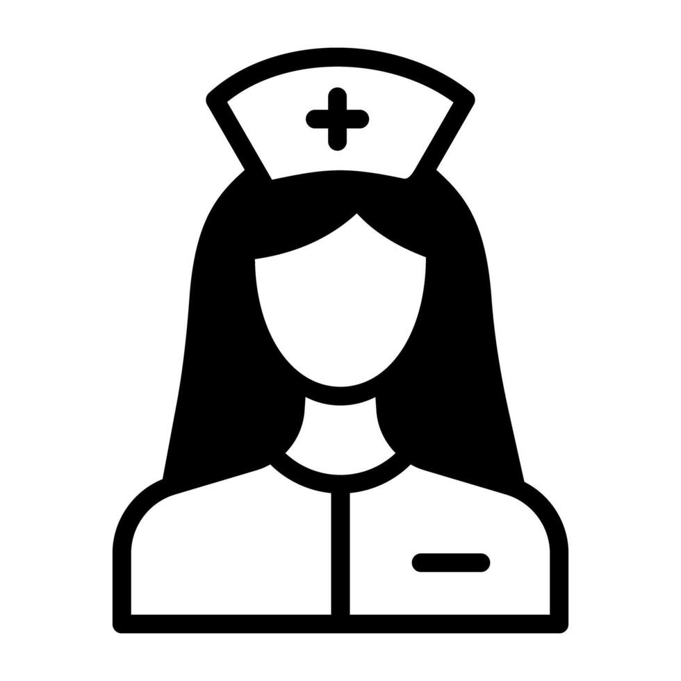 A trendy vector design of female nurse