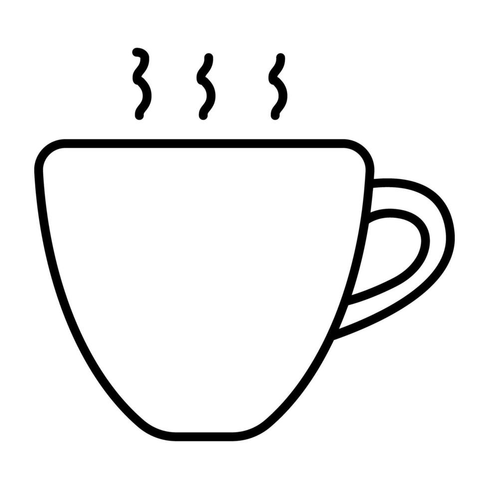 un moderno estilo icono de té taza vector