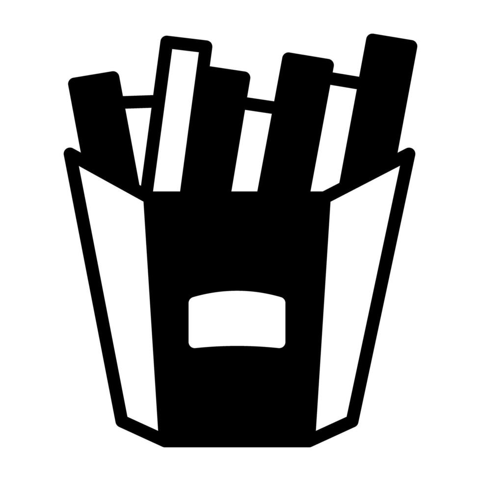 A potato fries packet icon, editable vector