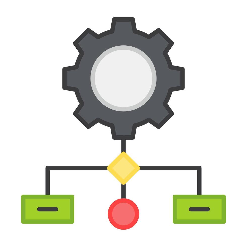 Modern style icon of network setting vector
