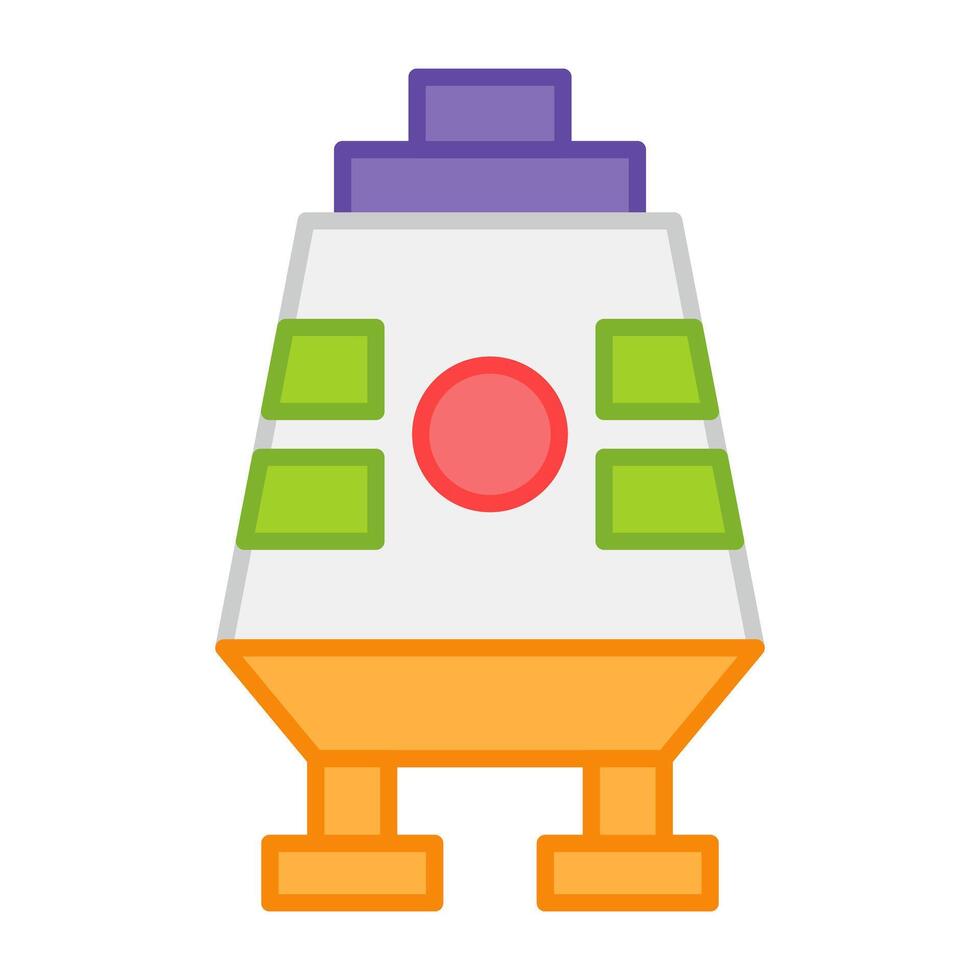A flat design, icon of space capsule vector