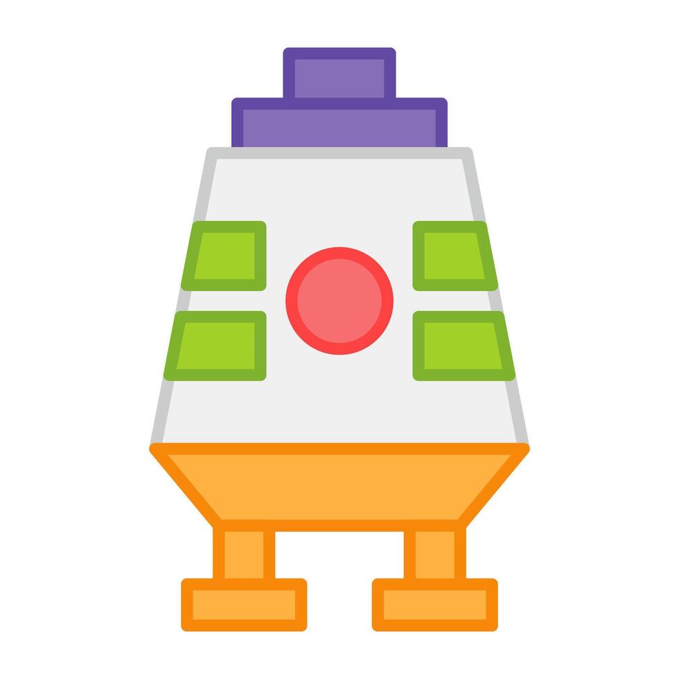 A flat design, icon of space capsule vector