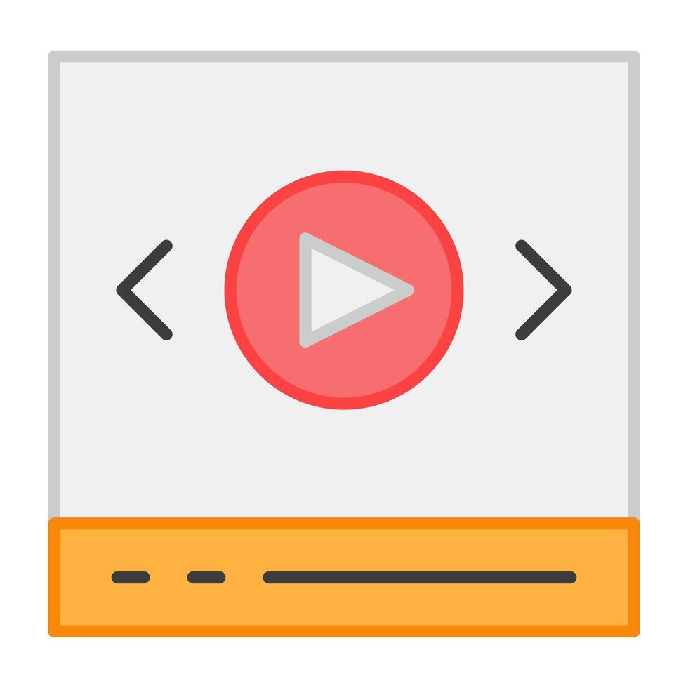 icono de diseño moderno de video en línea vector