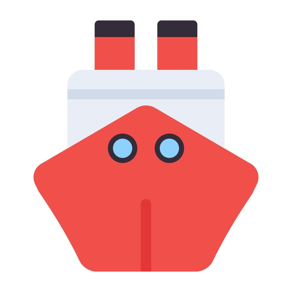 Boat, watercraft icon in doodle design. vector