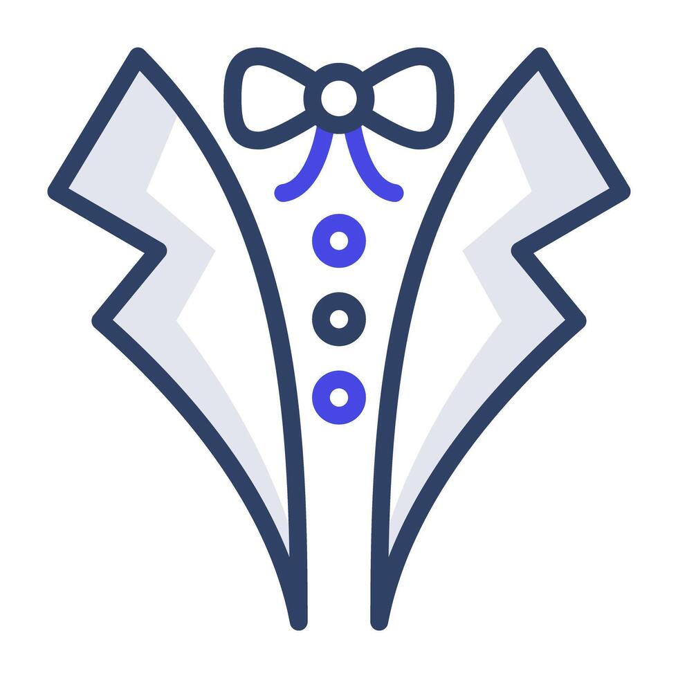 A trendy vector design tuxedo, formal dress clothing
