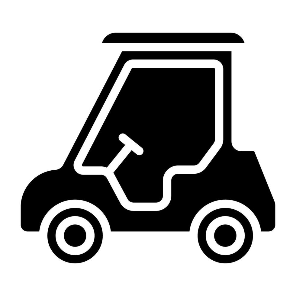 Solid design vector of golf car