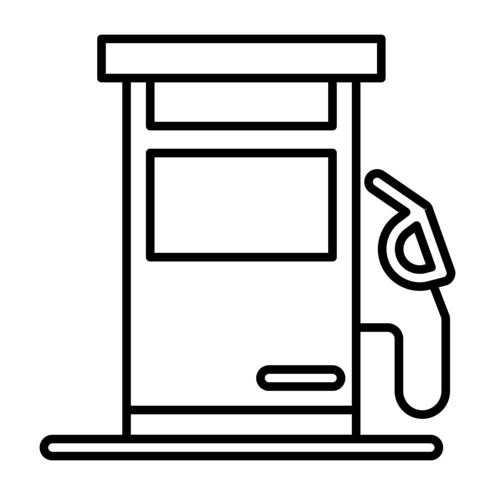 A linear design, icon of petrol pump vector
