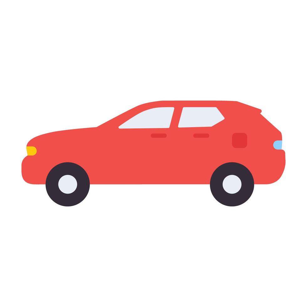 Flat vector design of sedan car