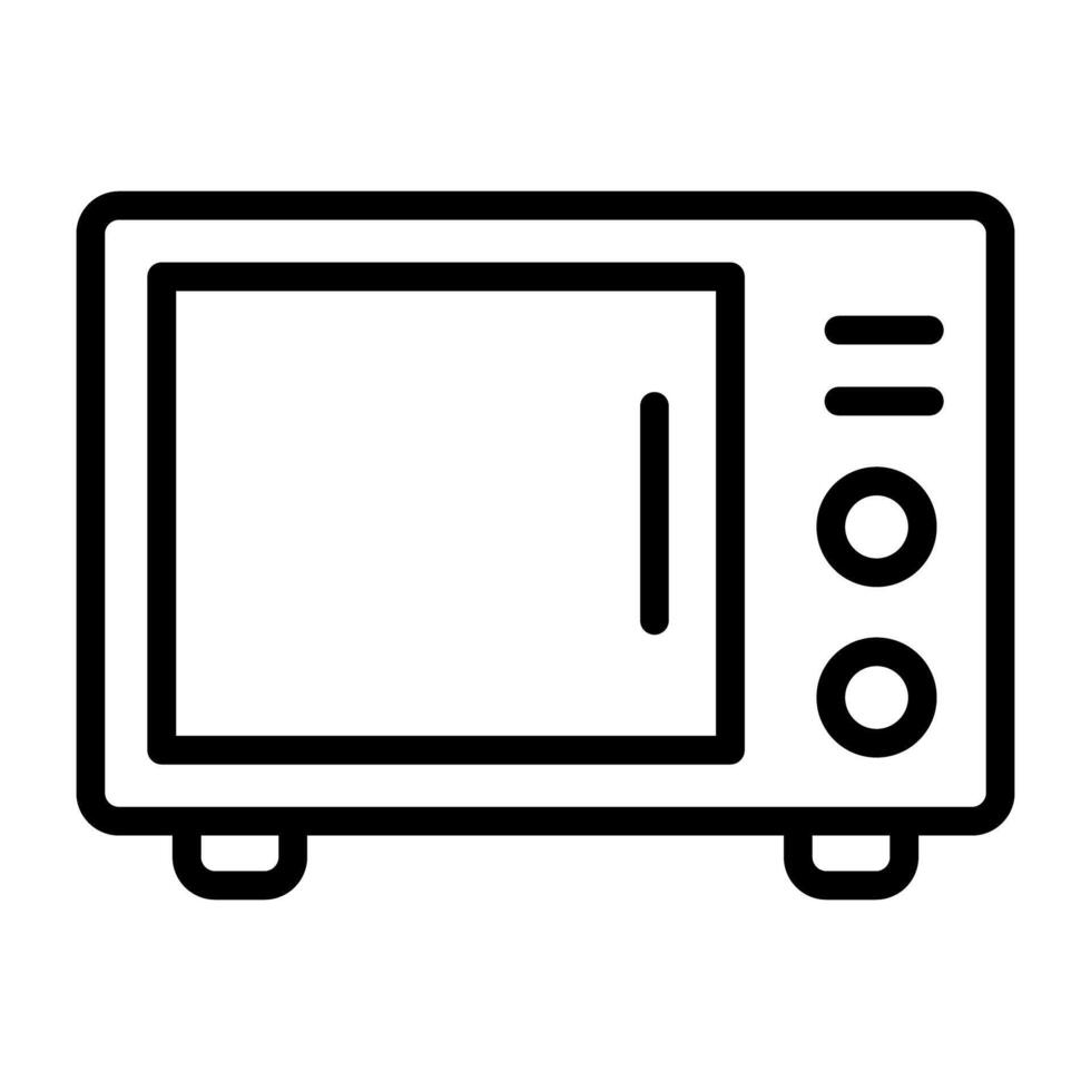 A outline design, icon of microwave vector