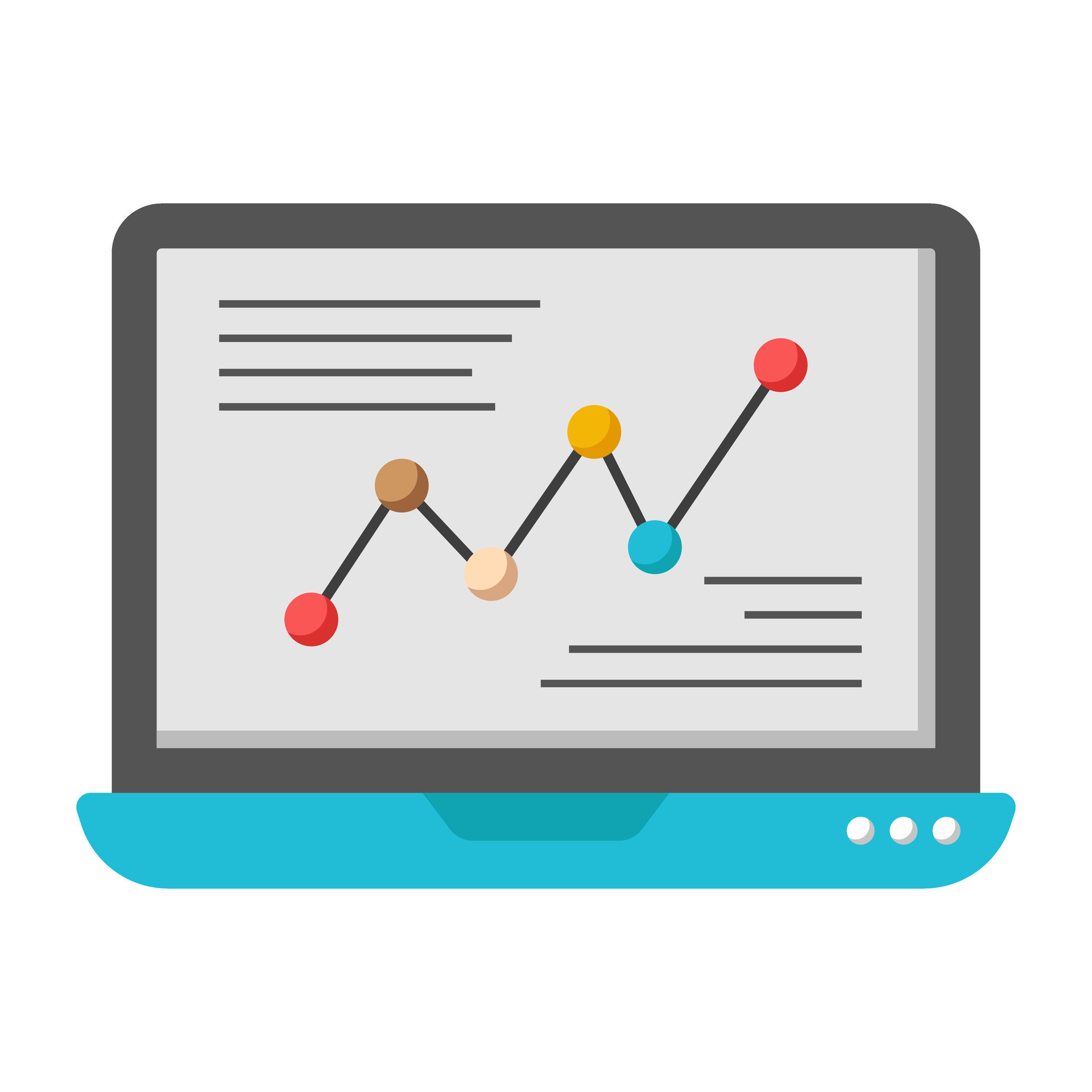 Editable flat design of data analytics, online trend chart 40202107 ...