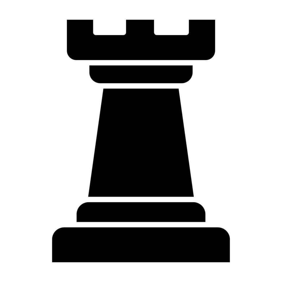 un glifo diseño, icono de ajedrez pedazo vector