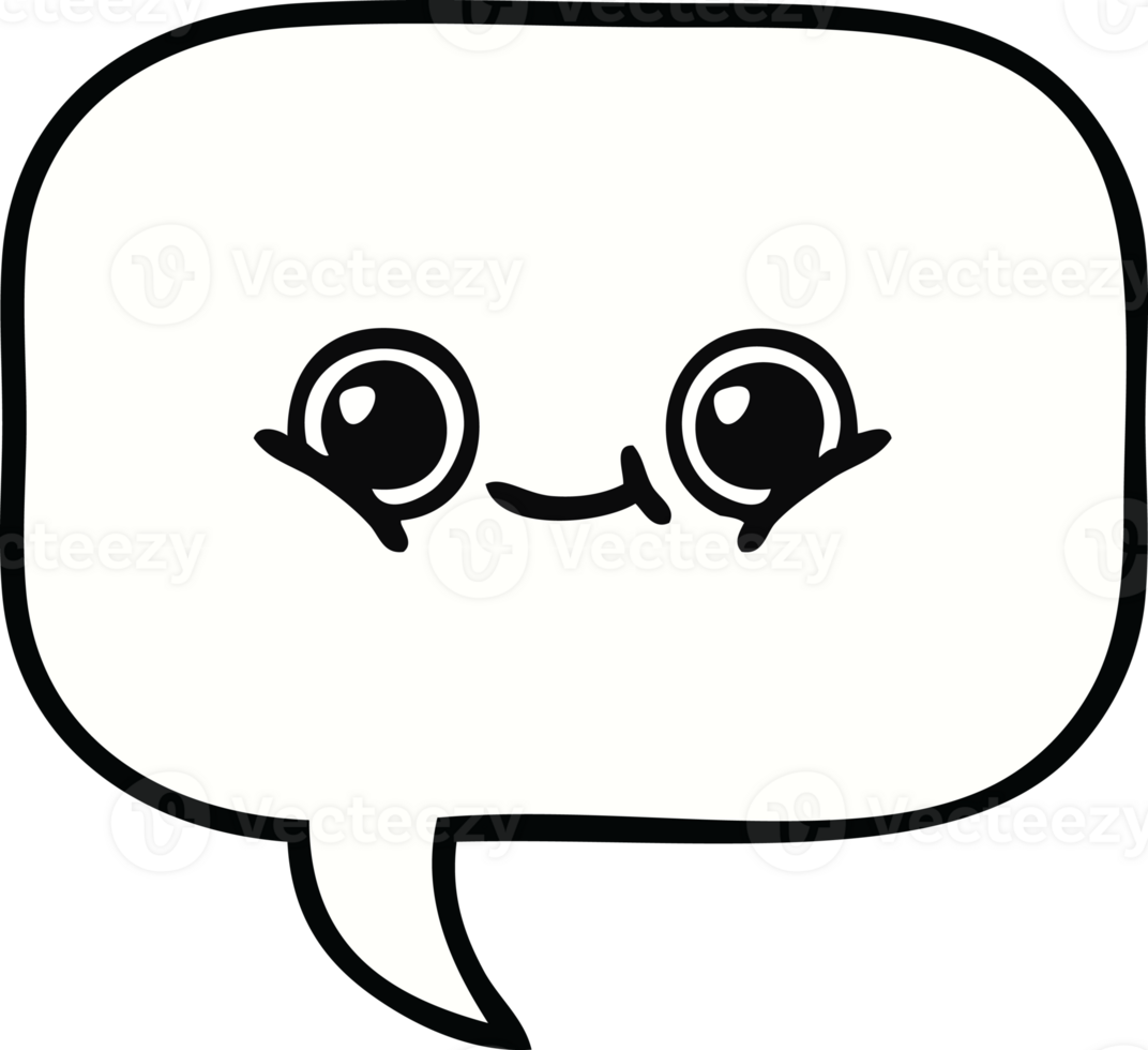 cute cartoon of a speech bubble png