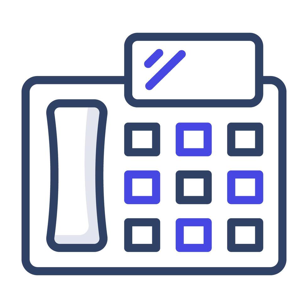 A outline design, icon of fax machine vector