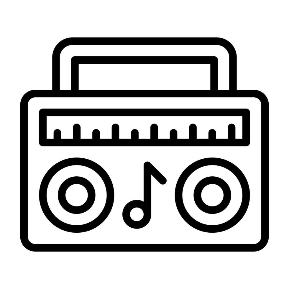 Cassette player icon, boombox for web and mobile apps vector